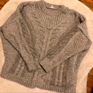 Oversized Grey Knit Sweater